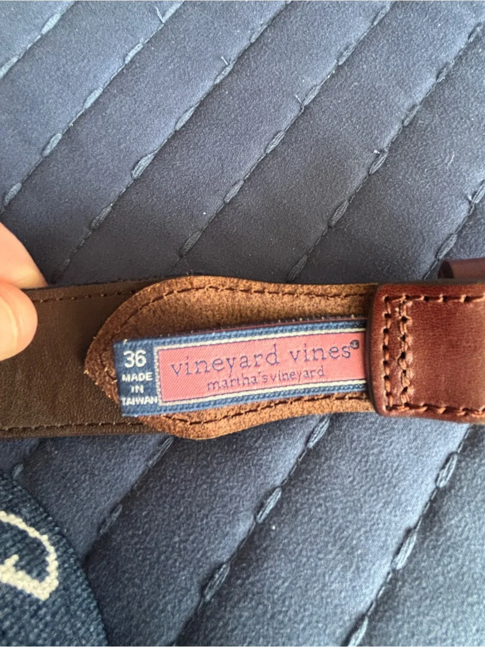 Vineyard vines cross-stitch hook and lime belt